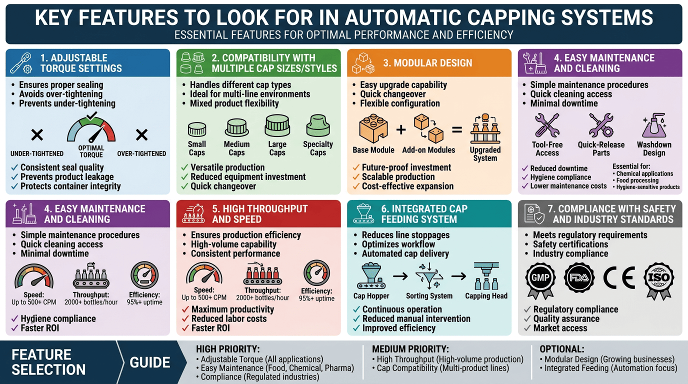 Key Features of Automatic Capping Systems Key Features of Automatic Capping Systems
